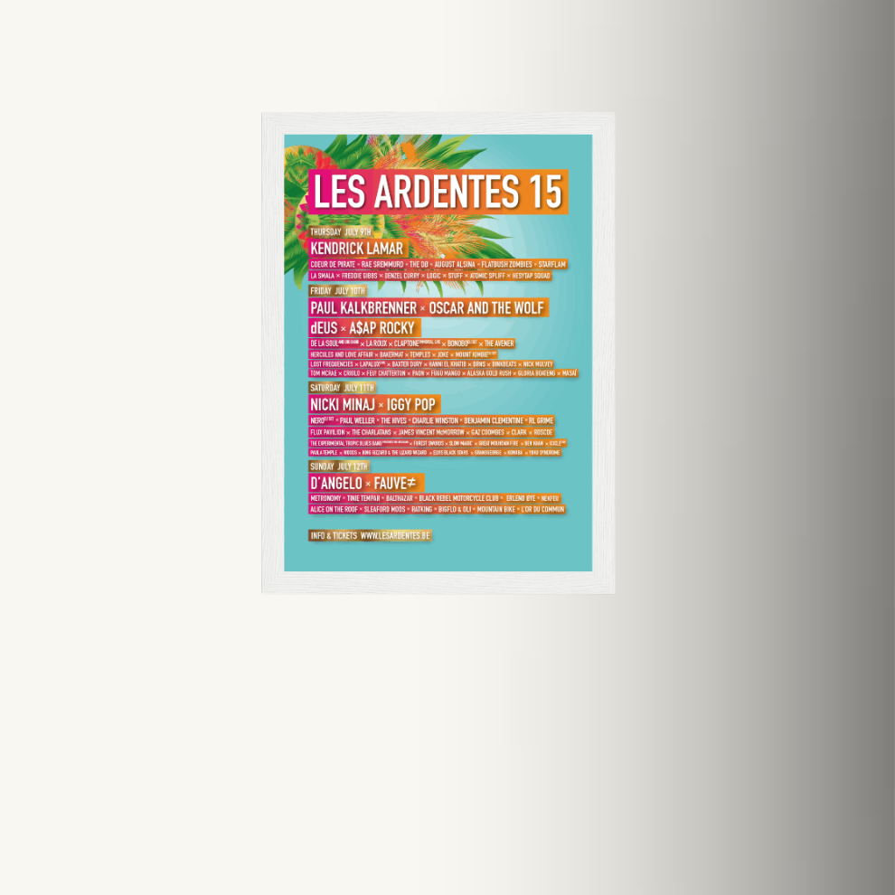 Personalized Poster Festival Les Ardentes 2015