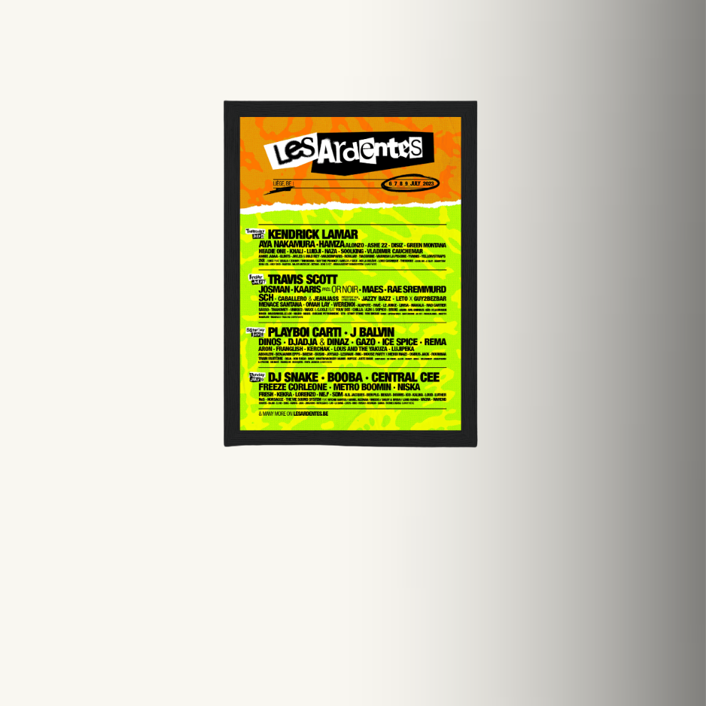 Personalized Poster Festival Les Ardentes 2023