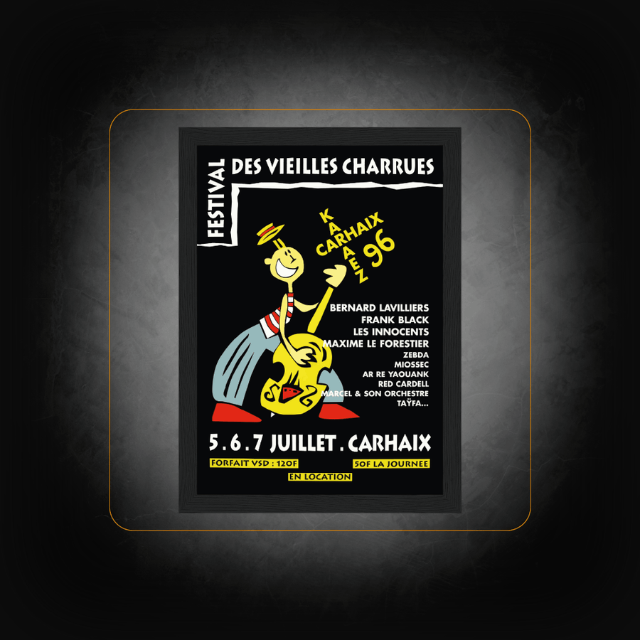 Affiche Personnalisée Festival Les Vieilles Charrues 1996