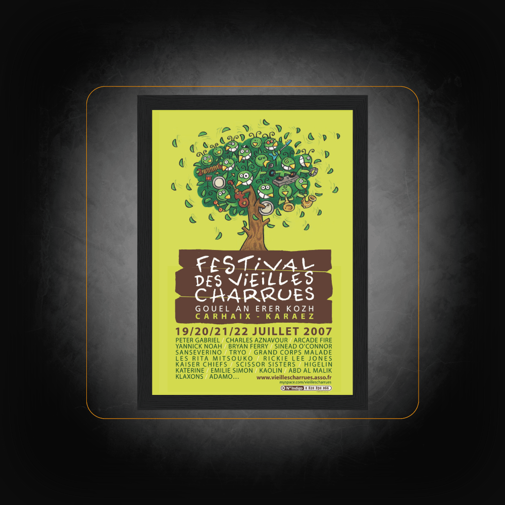 Affiche Personnalisée Festival Les Vieilles Charrues 2007
