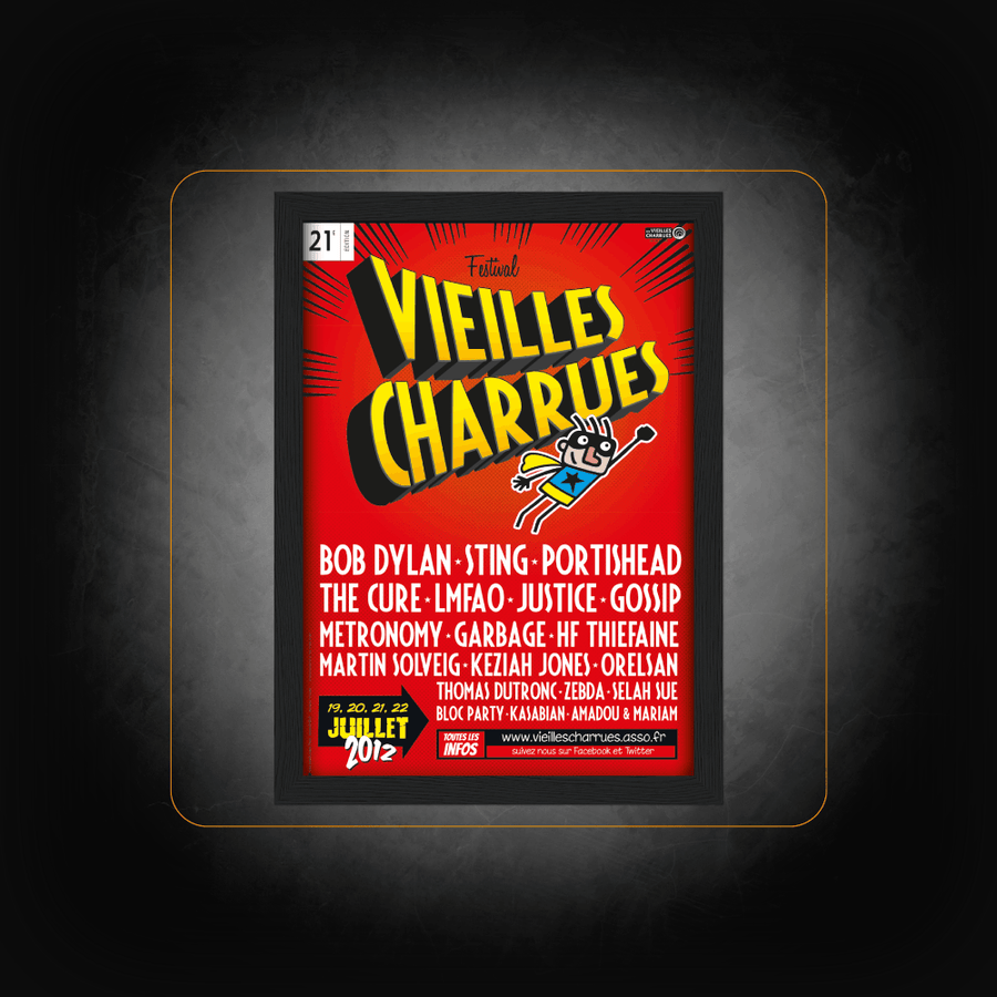 Affiche Personnalisée Festival Les Vieilles Charrues 2012