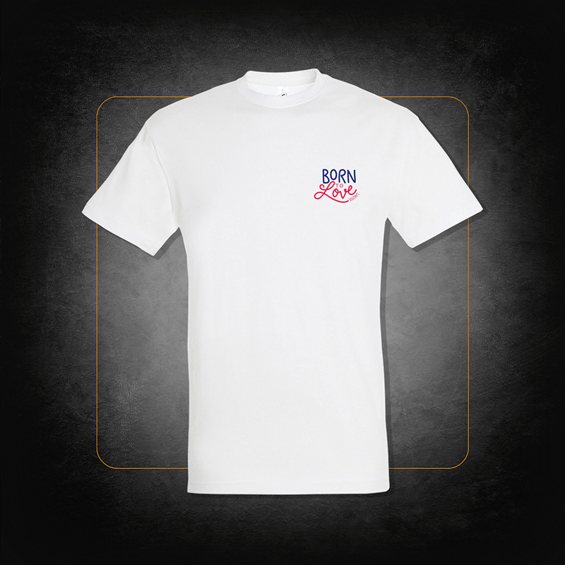 T-Shirt Unisexe Born To Love Blanc - Solidays