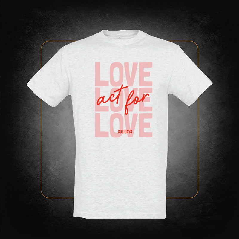 T-Shirt Slim LoveLoveLove Blanc - Solidays