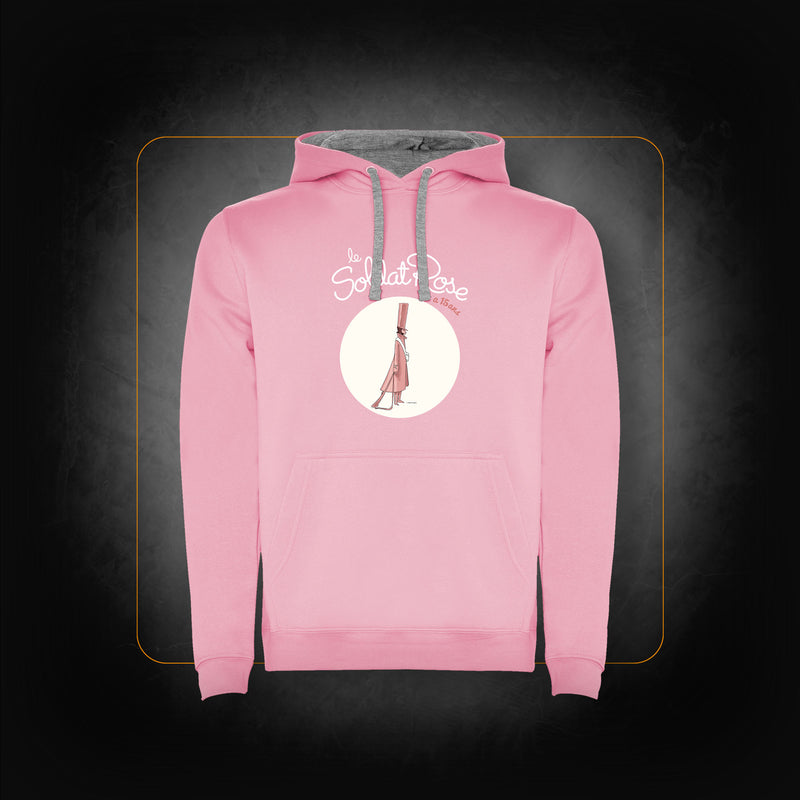 Sweat capuche rose - Soldat Rose