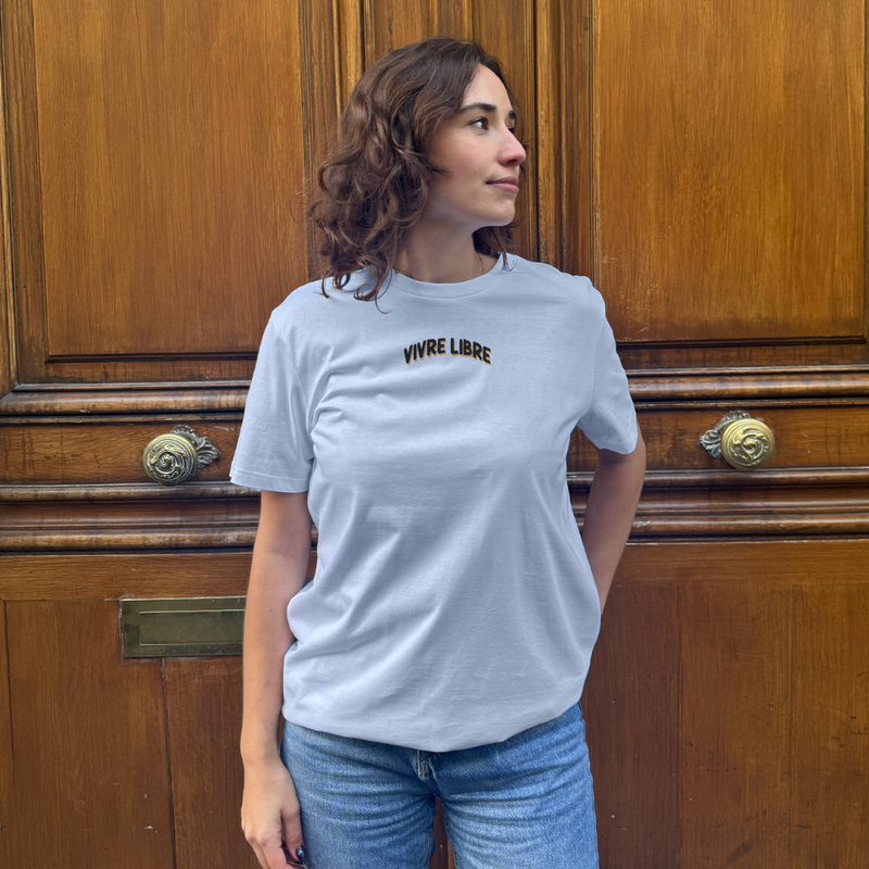 White T-shirt live free - Renaud
