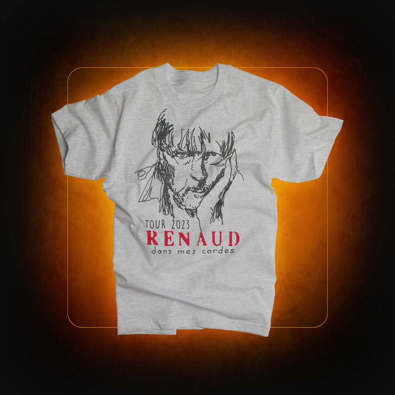 Heather grey drawing T-shirt - Renaud